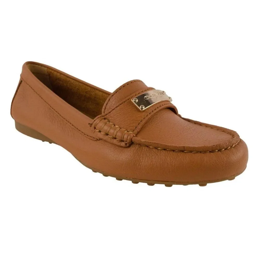 Coach Fredrica Loafers Pebbled Leather Size 6.5B Slip On Flats